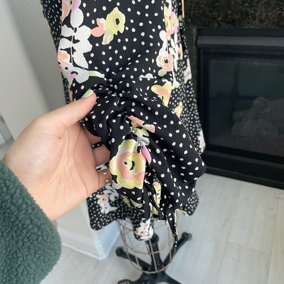 Topshop polka dot floral tea dress 10 - Picture 5 of 8